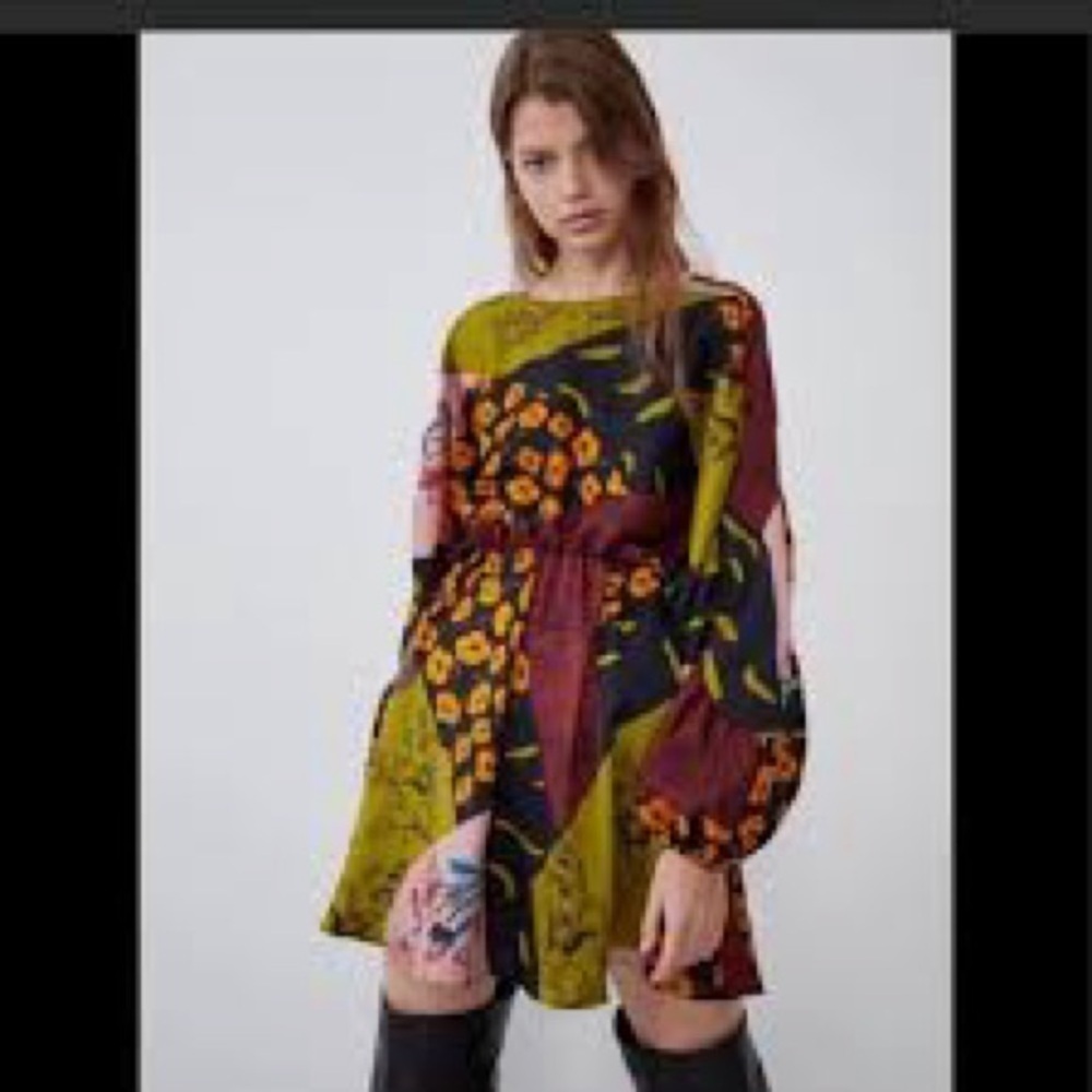 Zara tunic gorgeous boho retro size small NWT - Picture 2 of 8